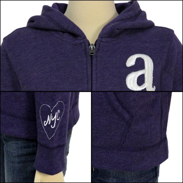 アバクロキッズ AbercrombieKids 正規品 子供服 ガールズ パーカー shine logo full-zip sweatshirt 252-771-0322-068
