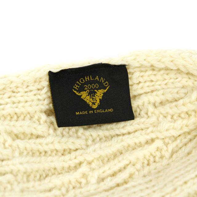 ハイランド2000 HIGHLAND2000 メンズ ニットキャップ AW1504 BOBCAP HL-1612 ARAN（WHITE）