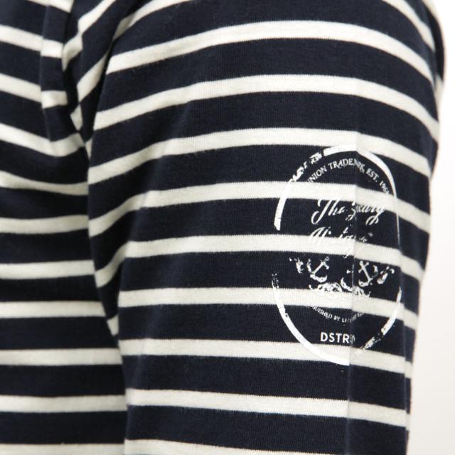 ディストレス DSTREZZED 正規販売店 メンズ 長袖Tシャツ Crew l/s Y/D stripe 202216 49/2