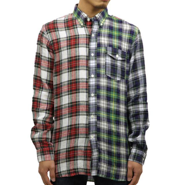 ポロラルフローレン POLO RALPH LAUREN 正規品 メンズ 長袖シャツ PATCHWORK PLAID LINEN SHIRT