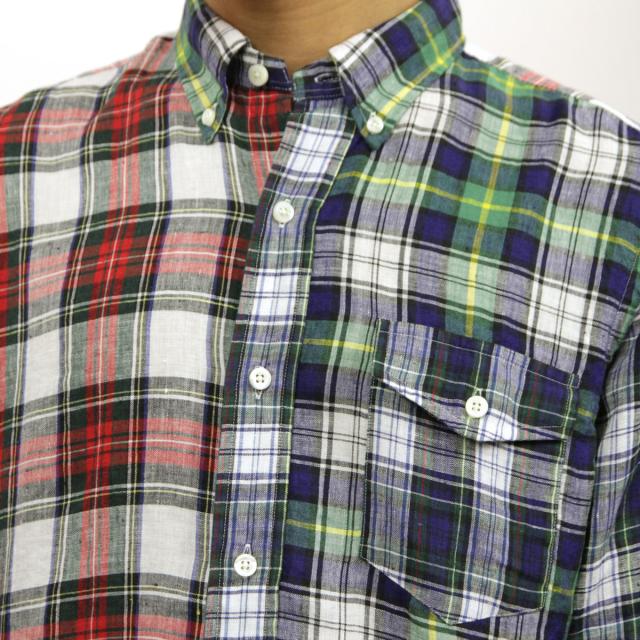 ポロラルフローレン POLO RALPH LAUREN 正規品 メンズ 長袖シャツ PATCHWORK PLAID LINEN SHIRT