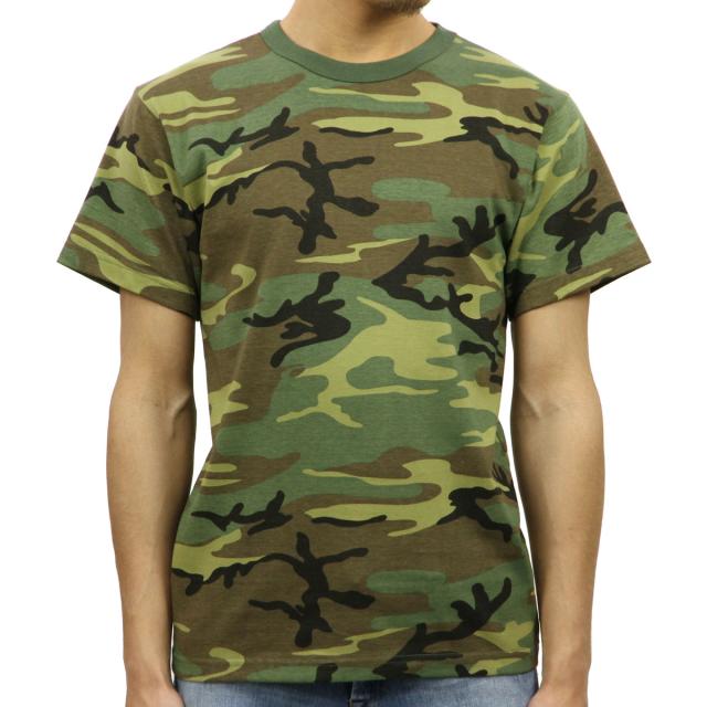 ロスコ Tシャツ 正規品 ROTHCO 半袖Tシャツ ROTHCO HEAVYWEIGHT CAMO T-SHIRT 9777 WOODLANDCAMO