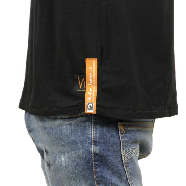 ヌーディージーンズ Nudie Jeans 正規販売店 メンズ 半袖Tシャツ O-Neck Tee B01 Black 131411