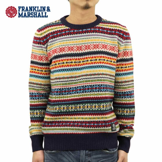 ポイント10倍 フランクリン マーシャル セーター メンズ 正規販売店 Franklin Marshall Fair Lsle Sweater Navy Knmal045an 6023 父の日 ギフト プ 第1位獲得 Ineed Allah Com