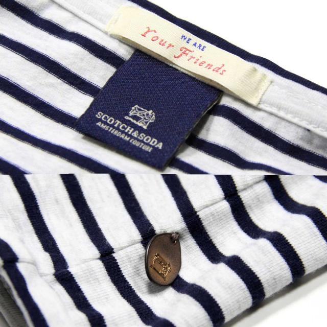 スコッチアンドソーダ SCOTCH＆SODA 正規販売店 メンズ 長袖Tシャツ Longsleeve tee in cotton/elastane quality 101540 2C