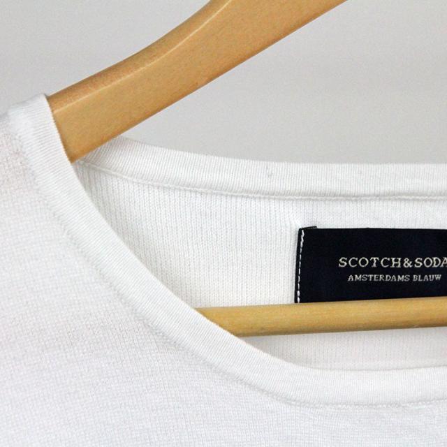 スコッチアンドソーダ SCOTCH&SODA 正規販売店 メンズ セーター Uni Blauw Breton Stripe Knit 100624 A1