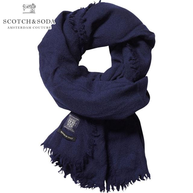 スコッチアンドソーダ SCOTCH＆SODA 正規販売店 メンズ スカーフ Ams Blauw Overdyed Lightweight Scarf 100615 50 D00S20 クリスマス プレゼント ラッピング 20%OFFセール 【販売期間 1/1 0:00〜1/8 9:59】 スコッチアンドソーダ