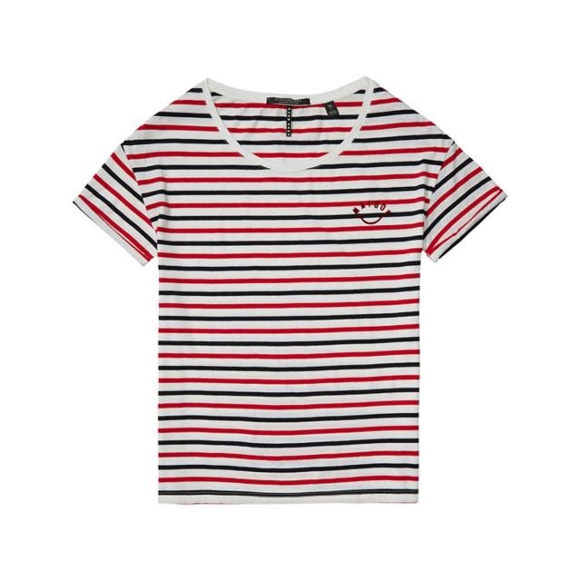 メゾンスコッチ MAISON SCOTCH 正規販売店 レディース 半袖Tシャツ Striped Tee 102123 17