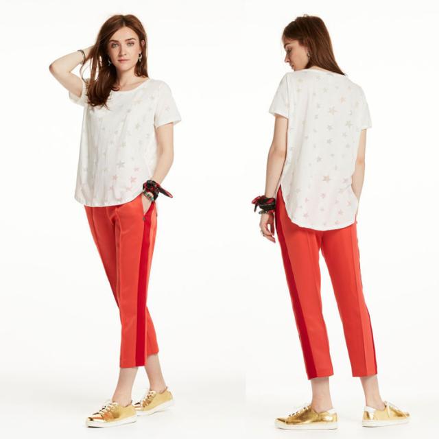 メゾンスコッチ MAISON SCOTCH 正規販売店 レディース 半袖Tシャツ Crew neck tee 102147 01