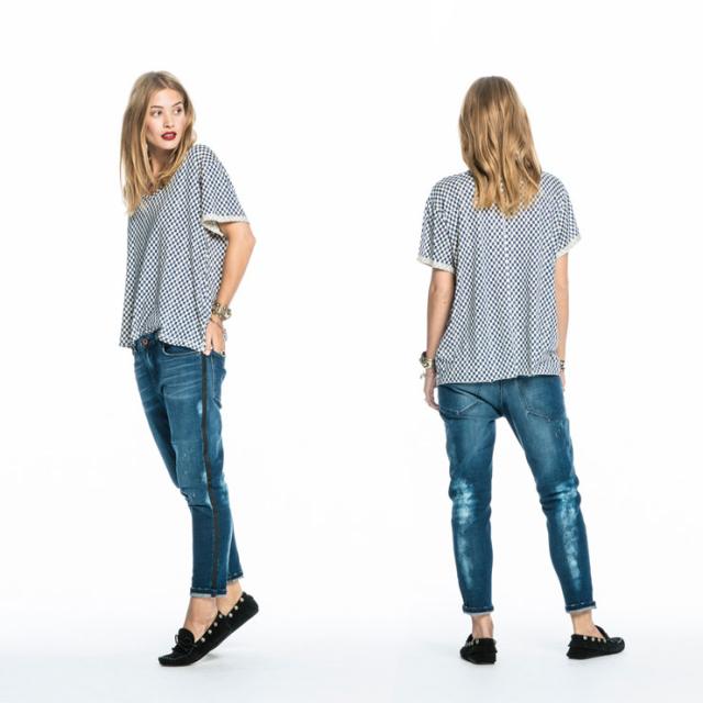 メゾンスコッチ MAISON SCOTCH 正規販売店 レディース 半袖Tシャツ Loose fit Tee with various allover prints. 100230 C