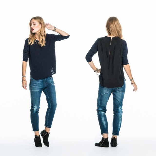在庫限定品 メゾンスコッチ Feminine jersey top mixed with woven. 100220 Cの通販はau PAY マーケット - MIXON(ミクソン)|商品ロットナンバー:247389731 MAISON SCOTCH 正規販売店 レディース 七分袖Tシャツ 国産豊富な