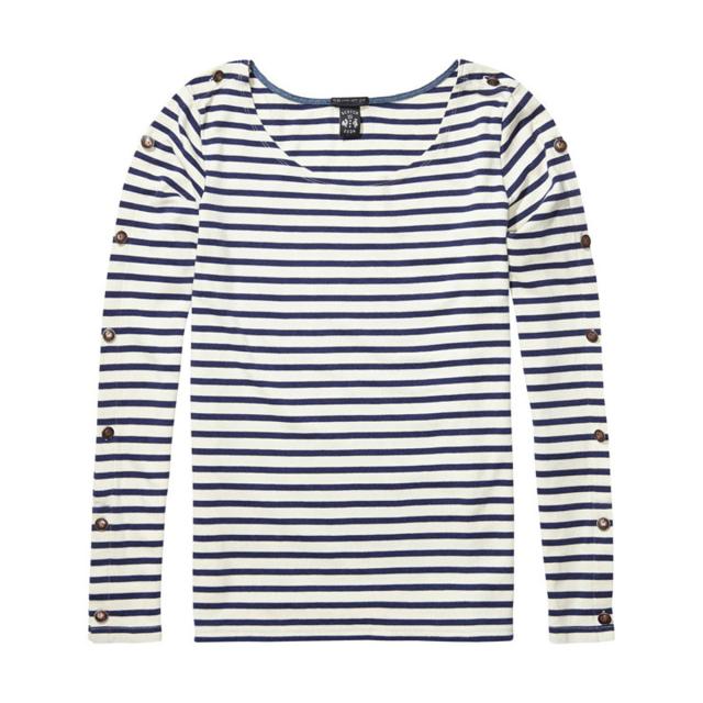 メゾンスコッチ MAISON SCOTCH 正規販売店 レディース 長袖Tシャツ L/S breton Tee 100218 B