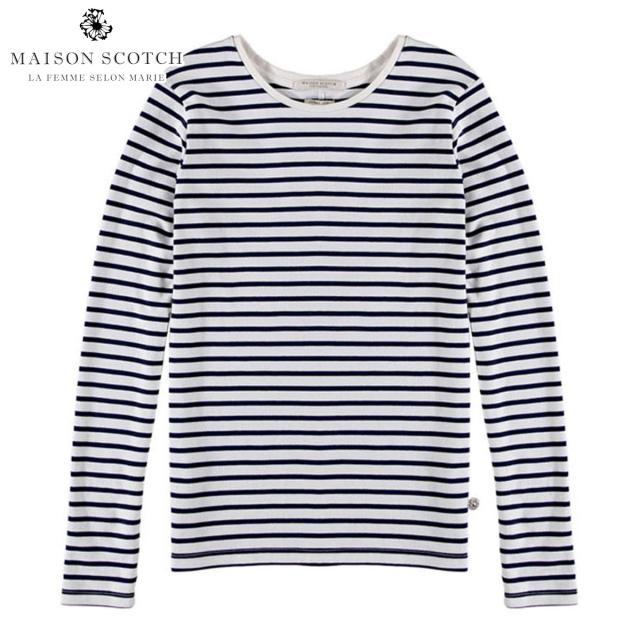 【ストアポイント10倍 8/3 0:00〜8/5 23:59】 メゾンスコッチ レディース Tシャツ ロンT 正規販売店 MAISON SCOTCH 長袖Tシャツ Long sleeve tee with fren MAISON SCOTCH メゾンスコッチ レディース Tシャツ ロンT 正規