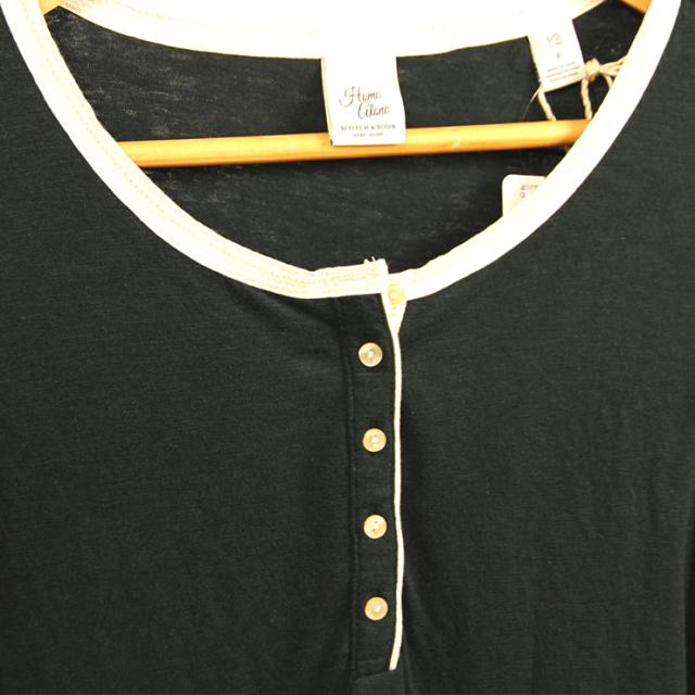 メゾンスコッチ MAISON SCOTCH 正規販売店 レディース 長袖Tシャツ Home Alone long sleeve granddad tee 100355 08