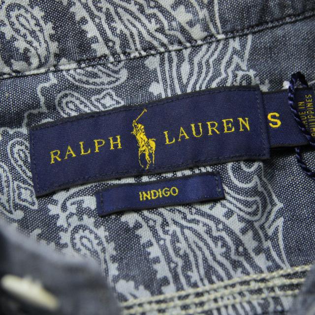 ポロラルフローレン POLO RALPH LAUREN 正規品 メンズ 半袖シャツ INDIGO BANDANNA CHAMBRAY SHIRT