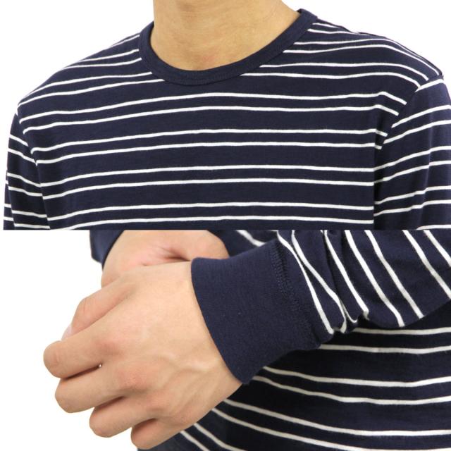 ジェイクルー J.CREW 正規品 メンズ 長袖Tシャツ LONG-SLEEVE SLUB DOUBLE-STRIPED T-SHIRT f4911