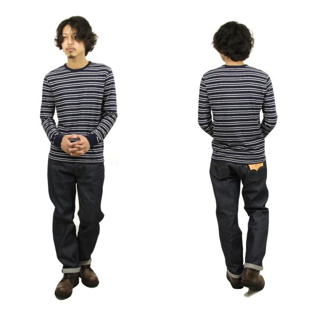 ジェイクルー J.CREW 正規品 メンズ 長袖Tシャツ LONG-SLEEVE SLUB DOUBLE-STRIPED T-SHIRT f4911