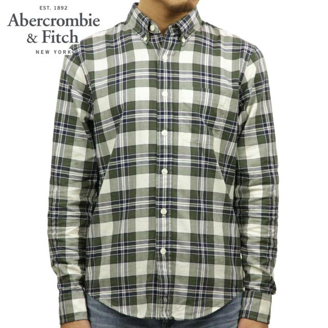 アバクロ シャツ メンズ 正規品 Abercrombie＆Fitch 長袖シャツ Stripe