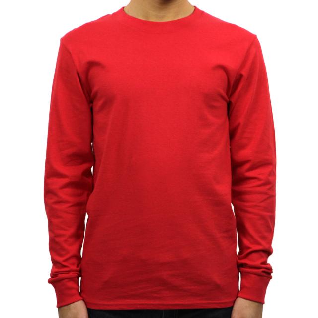 チャンピオン CHAMPION 正規品 メンズ 長袖Tシャツ L/S TEE T2229 Cotton Long Sleeve Tee W3J-TEAMREDSCARLET C logo on left sleeve