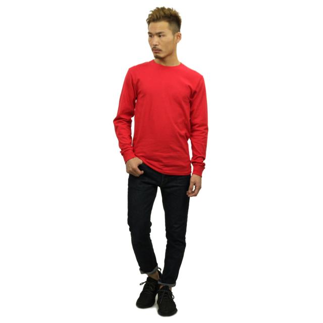 チャンピオン CHAMPION 正規品 メンズ 長袖Tシャツ L/S TEE T2229 Cotton Long Sleeve Tee W3J-TEAMREDSCARLET C logo on left sleeve