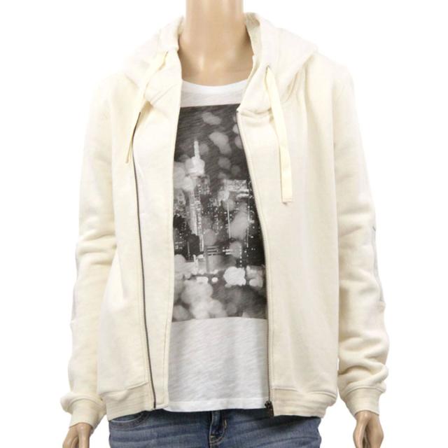 【ポイント10倍 12/13 0:00〜12/19 9:59】 メゾンスコッチ MAISON SCOTCH 正規販売店 レディース ジップアップパーカー ZIP-THROUGH TWISTED HOODIE  ALONE 134839 5 ECRU D00S15 クリスマス プレゼント ラッピング