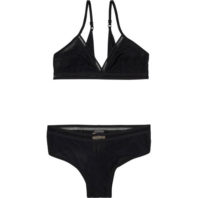 メゾンスコッチ MAISON SCOTCH 正規販売店 レディース ブラ＆ショーツセット LACE BRA AND PANTIES 147419 08 68502 BLACK クリスマス プレゼント ラッピング