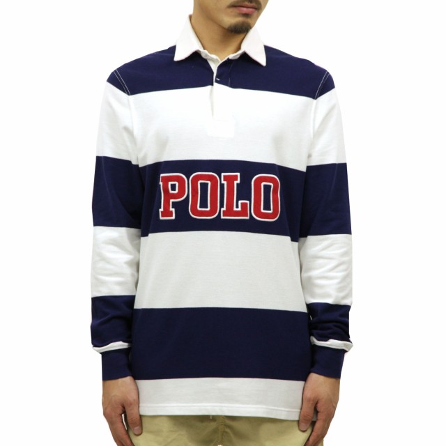 ポロ ラルフローレン ラガーシャツ メンズ 正規品 POLO RALPH LAUREN 長袖ラガーシャツ STRIPED COTTON RUGBY  SHIRT