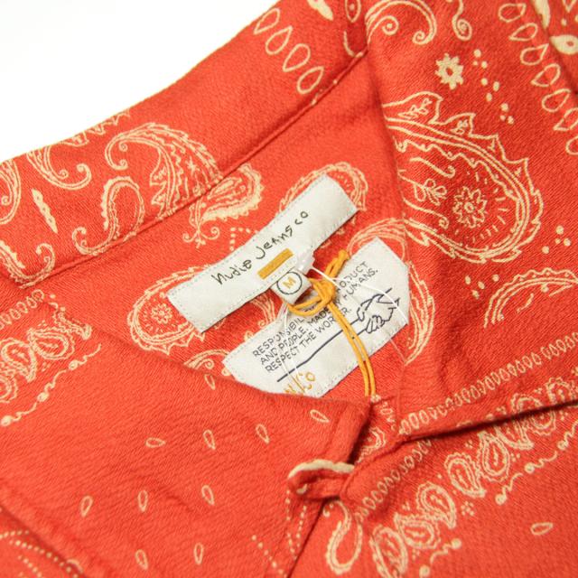 ヌーディージーンズ メンズ アロハシャツ 正規販売店 Nudie Jeans 半袖 開襟シャツ カジュアル ARON BANDANA ALOHA SHIRT R01 140788 クリスマス プレゼント ラッピング ヌーディージーンズ メンズ アロハシャツ 正規販売店 Nudie Jeans 半袖