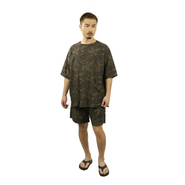 ユニフォーム アウトドア スタンダード メンズ ノーカラーシャツ 正規販売店 UNFRM OUTDOOR STANDARD 半袖シャツ カジュアル COTTON RAYON 6/10 COLLARLESS OVERSHIRT 4418 BROWN クリスマス プレゼント ラッピング ユニフォーム アウトドア スタンダード メンズ ノーカラーシャツ 正規