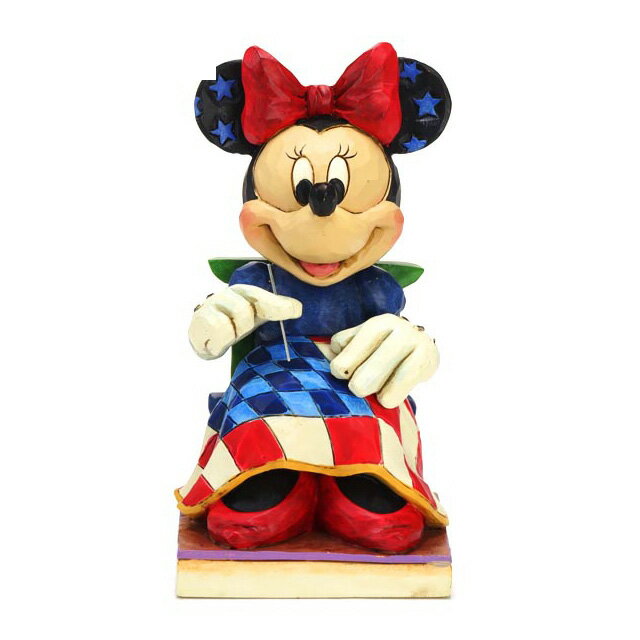 エネスコ enesco. ディズニー・トラディション Disney Traditions アメリカを愛するミニー・マウス Americana Minnie Mouse 木彫り調フィギュア
