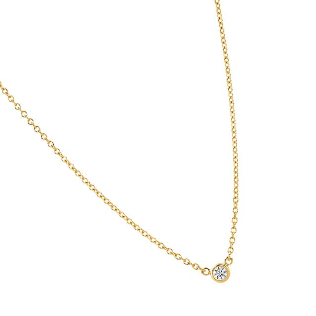 「綺麗」TIFFANY&Co. バイザヤード　ゴールド　ネックレス　一粒ダイヤ ティファニー tiffany&co ネックレス レディース 一粒ダイヤ