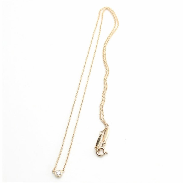 ティファニー ネックレス 一粒ダイヤ ゴールド 新品 ダイヤ 一粒