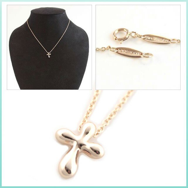 ティファニー tiffany クロス ペンダント ミニ ネックレス K18 ティファニー tiffany クロス ペンダント ミニ ネックレス K18