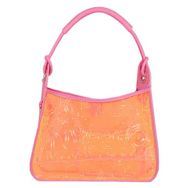 ドルチェ＆ガッバーナ DOLCE&GABBANA クリア モノグラム セミショルダーバッグ ショルダーバッグ ポーチ付き オレンジ＋ピンク
