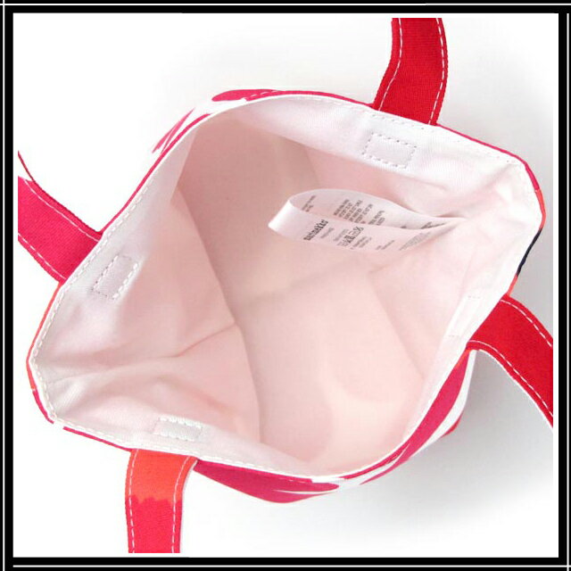 マリメッコ PIKKIS BAG OFFICE トートバッグ 折りたたみ エコバッグ ウニッコ柄 RED 036744