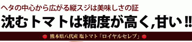 水に沈むトマトは甘い