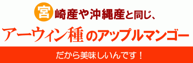 アーウィン種のアップルマンゴーです