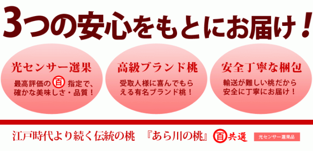 確かな桃をお届け