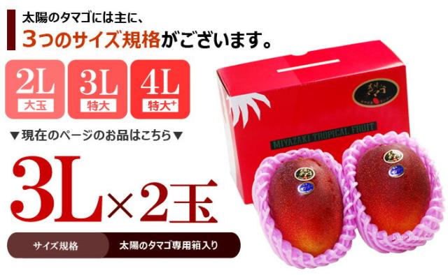 太陽のタマゴ3L2玉の販売ページ