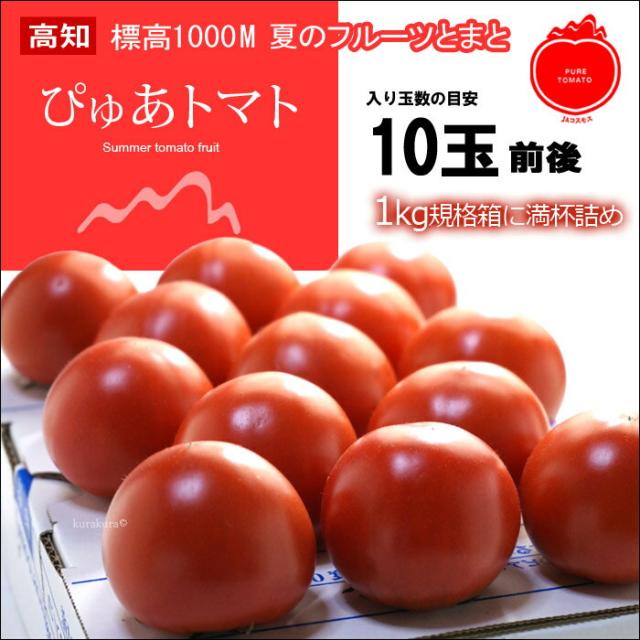 高知県産ぴゅあトマト1kg販売通販お届け姿