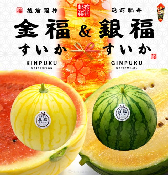 金福スイカ・銀福スイカ2玉セット販売/通販