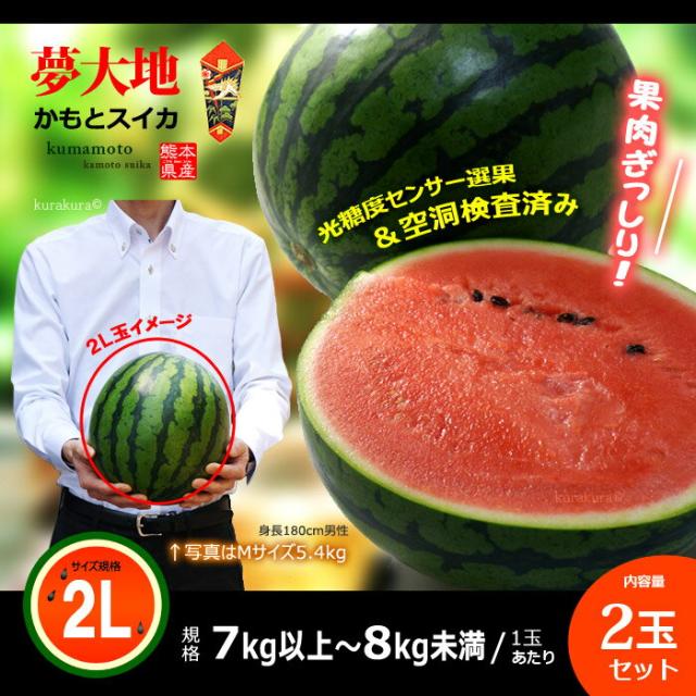 熊本夢大地かもとスイカ・2L2玉販売イメージ