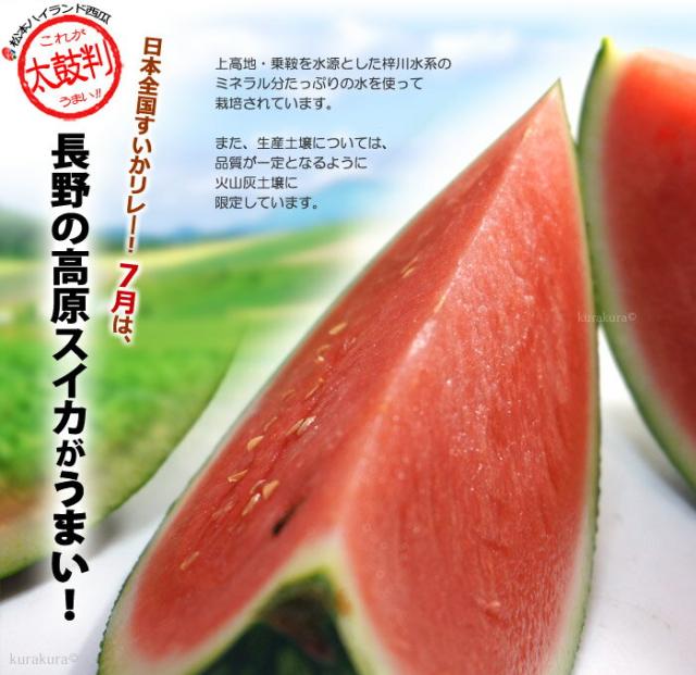 初夏7月からは長野松本ハイランド西瓜がうまい！