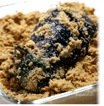 糠床に漬けた水なす