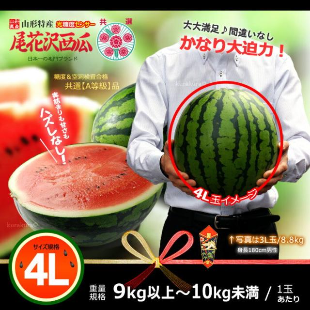 尾花沢スイカ大玉4L販売イメージ