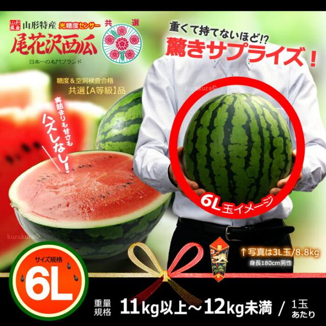 尾花沢スイカ大玉6L販売イメージ