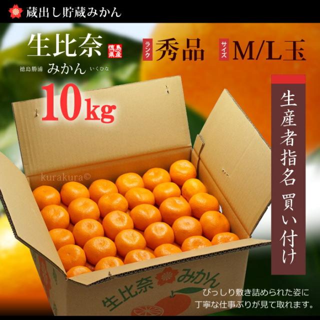 蔵出し生比奈みかん10kg販売イメージ