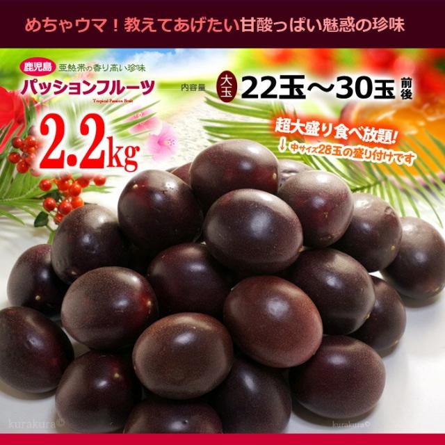 鹿児島パッションフルーツ販売量2.2kgイメージ