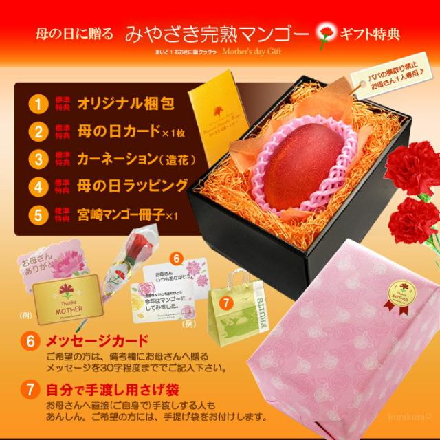 母の日ギフトみやざき完熟マンゴー3L1玉オリジナル化粧箱