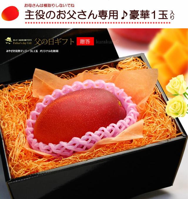 父の日みやざき完熟マンゴー3L1玉化粧箱ギフト販売姿